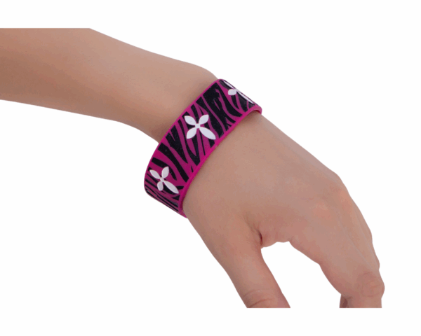 Zebra Cross Silicone Wristband